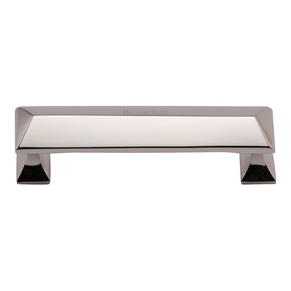 C2231 96-PNF • 096 x 113 x 35mm • Polished Nickel • Heritage Brass Pyramid Cabinet Pull Handle